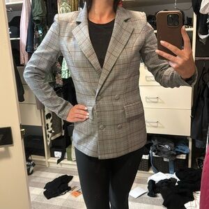 Majorelle plaid blazer